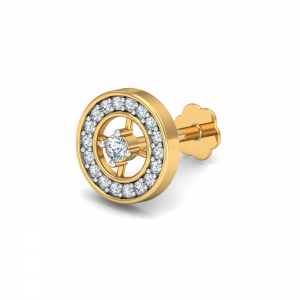 Debra Round Nose Stud (14K-WG-SI-HI-RTS)