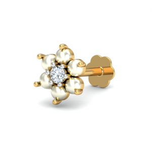 White Floret Nose Stud