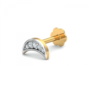 Crescent Studded nose stud