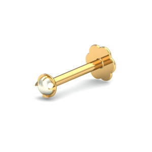 Ashen 2 mm Round Pearl Nose Stud