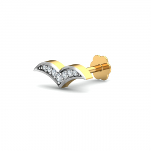 Flying Bird Nose Stud (18K-YG-SI-HI-RTS)