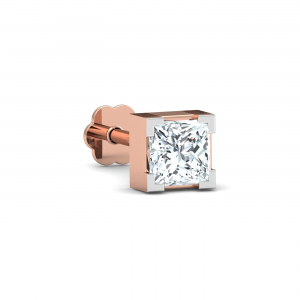 0.34 ct. Princess Solitaire Nose Stud
