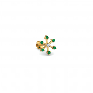 Green Flake Nose Stud