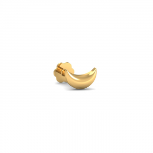 Gold Moon Nose Stud