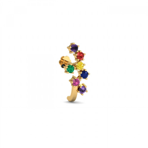 Multi Sapphire J Nose Stud