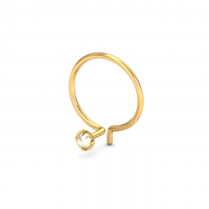 Ashen 2 mm Round Pearl Nose Pin