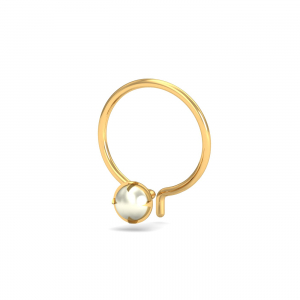 Ashen 3 mm Round Pearl Nose Pin