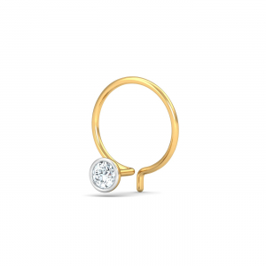 Bezel 8 Cent Nose Pin (18K-YG-VS-GH-RTS)