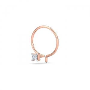 Tiny Square Diamond Nose Wire