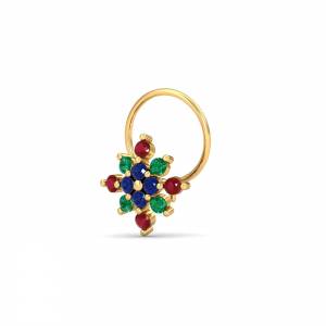 Multi-Gems Nose Pin