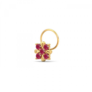 Crimson Flower Nose Wire