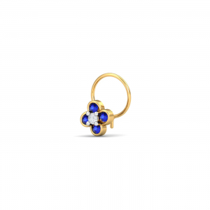Hyacinth Sapphire Nose Wire