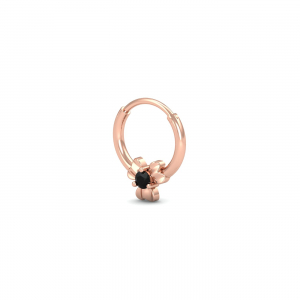 Flower Black Septum Ring