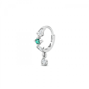 Makasha Emerald Drop Nose Ring