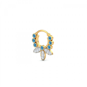 Floral Topaz Septum Ring