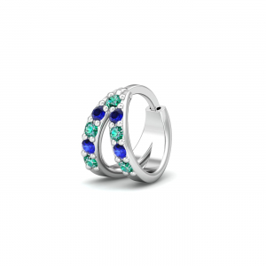 Alizeh Sapphire Emerald Nosering