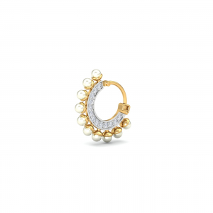 Dream Pearl Nose Ring (Right Side) (18K-RG-SI-HI-RTS)