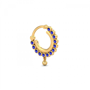 Classic Blue Sapphire Nose Ring