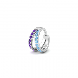 Alizeh Aqua Amethyst Nose Ring