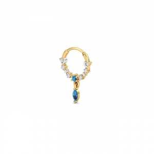 Cosmic Topaz Septum Ring