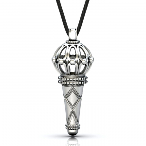 Bajrangi Silver Pendant
