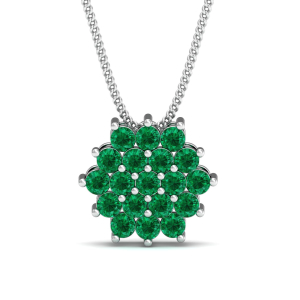 Daisy Emerald Pendant