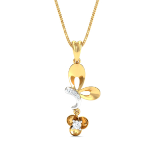 Papillon et Fleur Pendant