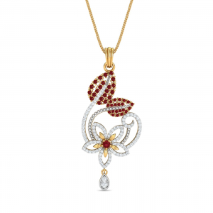 Flowery Red Affair Pendant