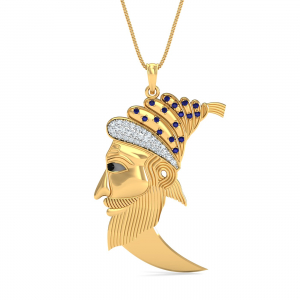 Shivaji Maharaj Sapphire Pendant