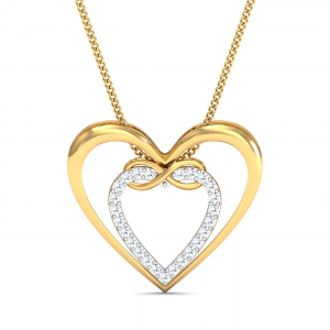 Double Heart Infinity Pendant