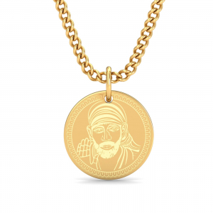 Engraved Sai Baba Pendant