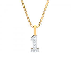 Number 1 Diamond Pendant