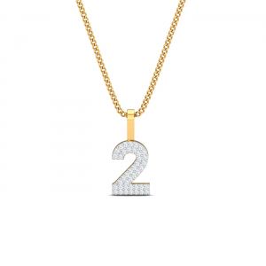 Number 2 Diamond Pendant