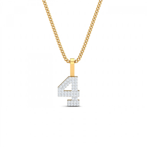 Number 4 Diamond Pendant