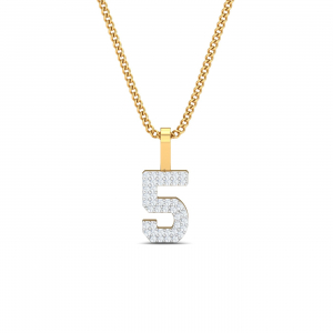 Number 5 Diamond Pendant