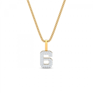 Number 6 Diamond Pendant