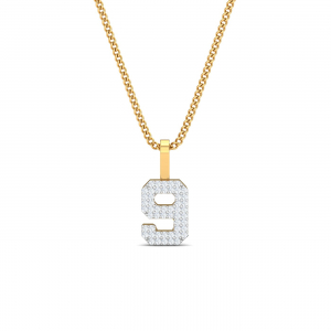 Number 9 Diamond Pendant