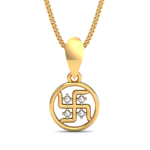 Beaded Swastik Pendant