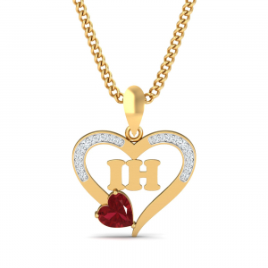 IH Initial Heart Pendant