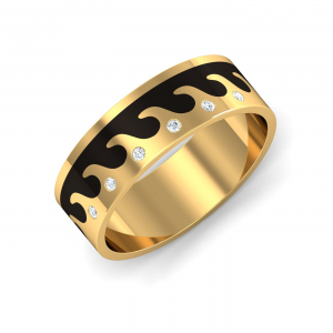 Abyss Enamel Men's Ring