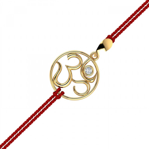 Gold Om Rakhi Pendant