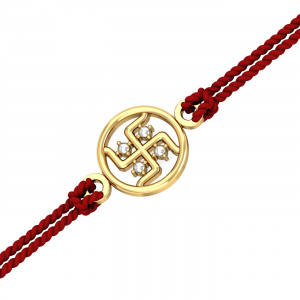 Gold Swastika Rakhi