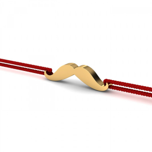 Moustache Gold Rakhi cum Brooch