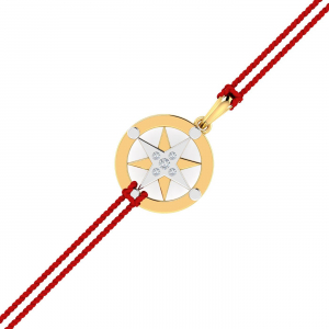 Diamond Compass Rakhi Pendant