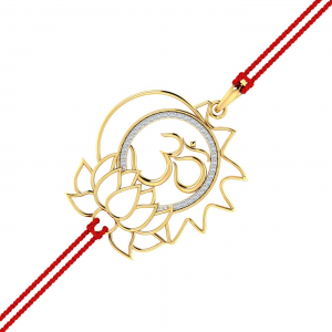 Om-Sun-Moon-Lotus Rakhi