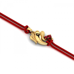 Ganesha Ruby Rakhi cum Pendant