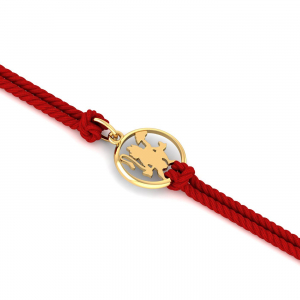 Bajrang Bali Gold Rakhi cum Pendant