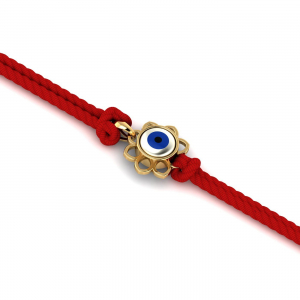 Round Evil Eye Gold Rakhi Cum Pendant