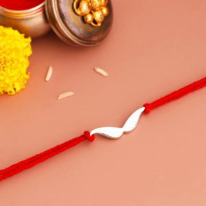 Moustache Silver Rakhi Brooch