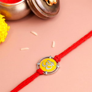 Meena Om Silver Rakhi